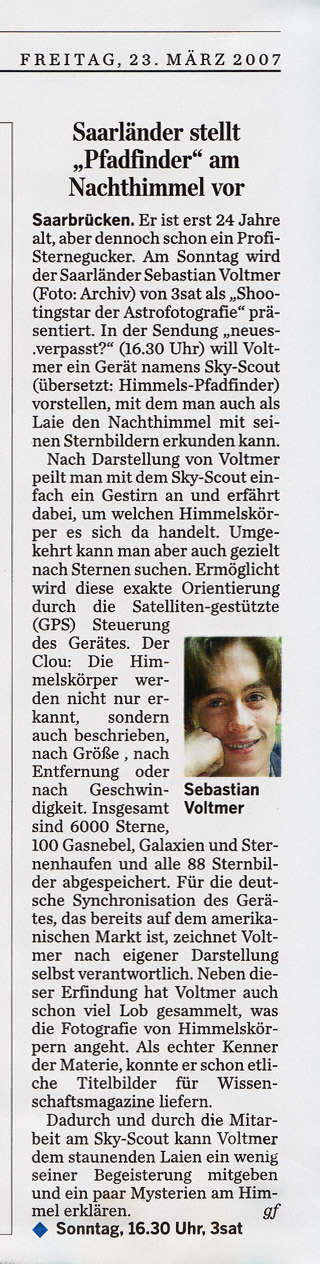 Saarbrcker Zeitung - 23. Mrz 2007